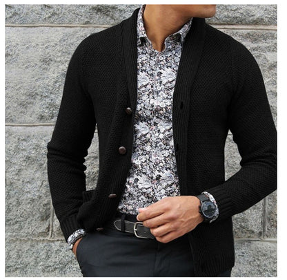Herren Strickjacke Einreihiges Pulloveroberteil