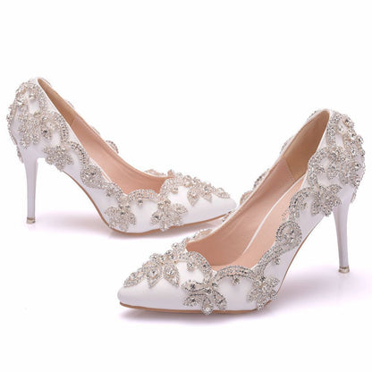 Rhinestone High Heel Shoes Women - ARCHSHOPE