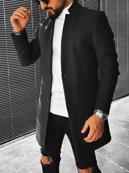 Doppelseitiger Wollmantel Herrenjacke Mantel