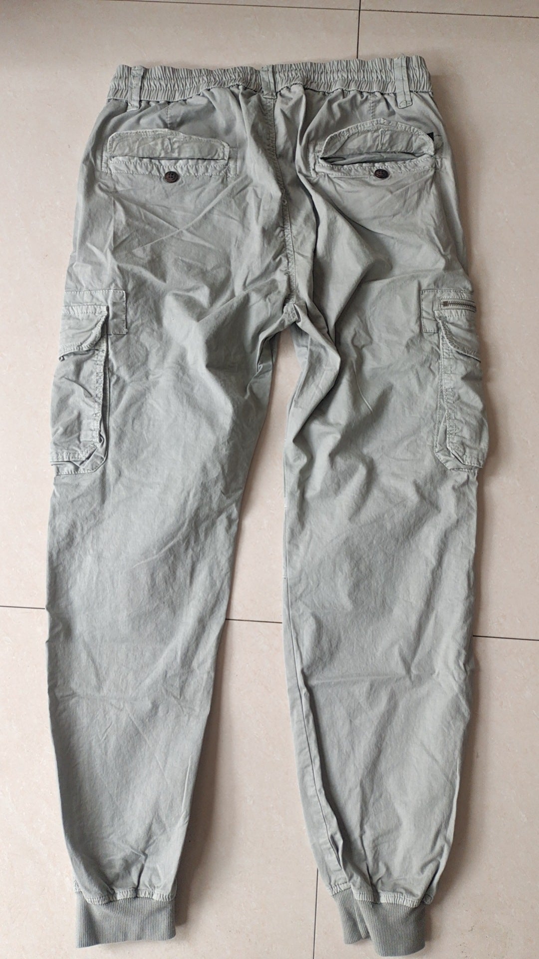 Solid Color Skinny Pants Multi-pocket Men's Working Pants - ARCHSHOPE