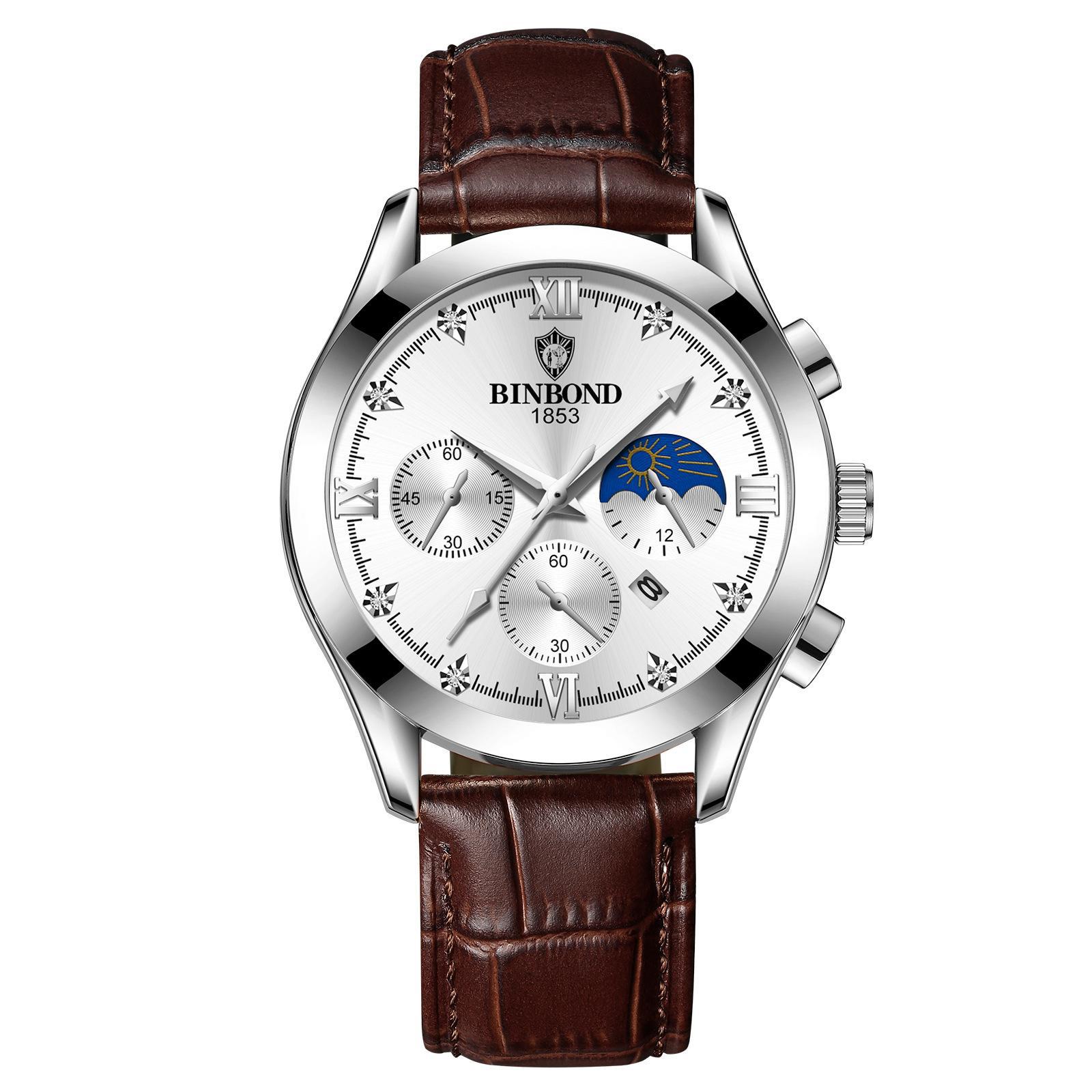 Waterproof Luminous Calendar Men's Fashion Genuine Leather Watch - ARCHSHOPE