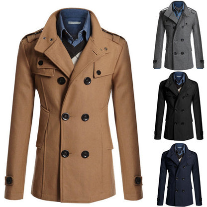 Herren-Trenchcoat aus Wolle