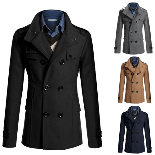 Herren-Trenchcoat aus Wolle