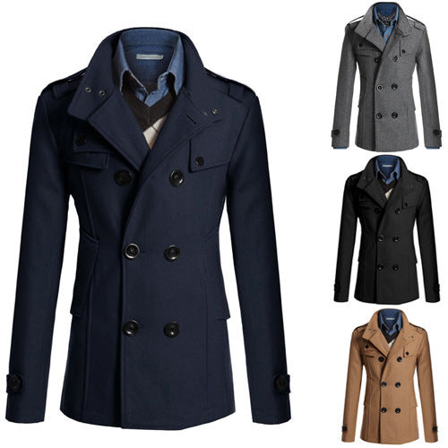 Herren-Trenchcoat aus Wolle