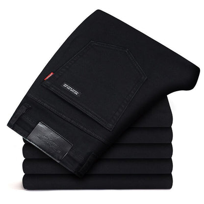 Neue Herren Jeans Slim Straight Black Pants für Männer