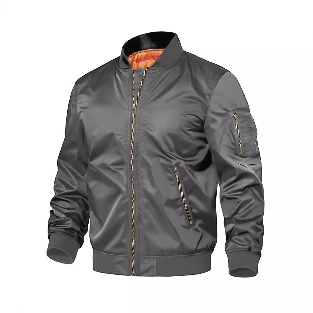 Herrenjacke Neue Frühling Herbst Männliche Baseballjacken Pilot Männer Outwear Mantel Reißverschluss Herrenuniform