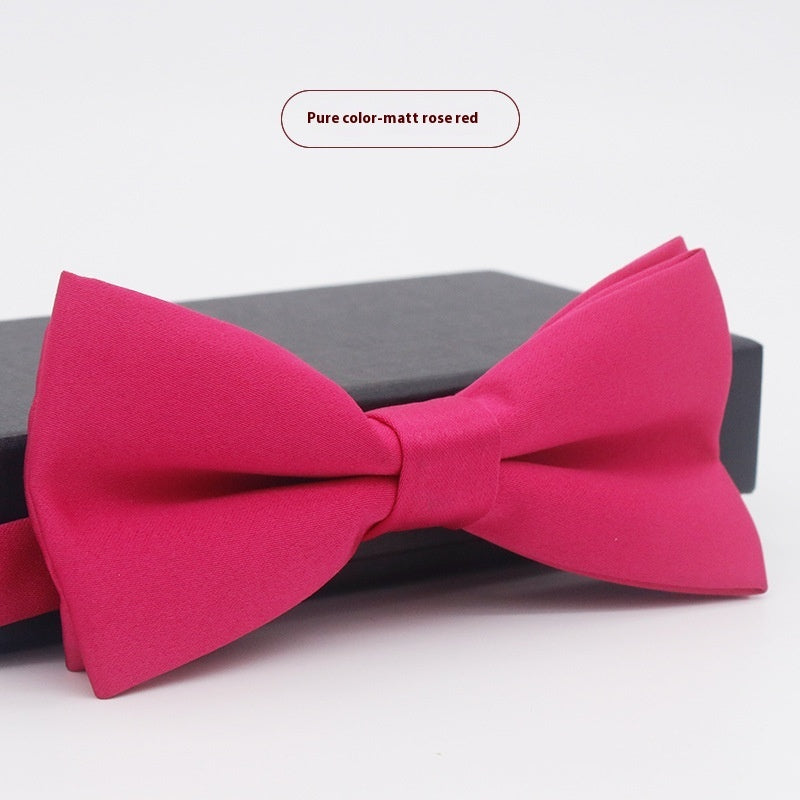 Men's Solid Color Formal Wear Wedding Business Casual Groom Groomsman Bow Tie - ARCHSHOPE