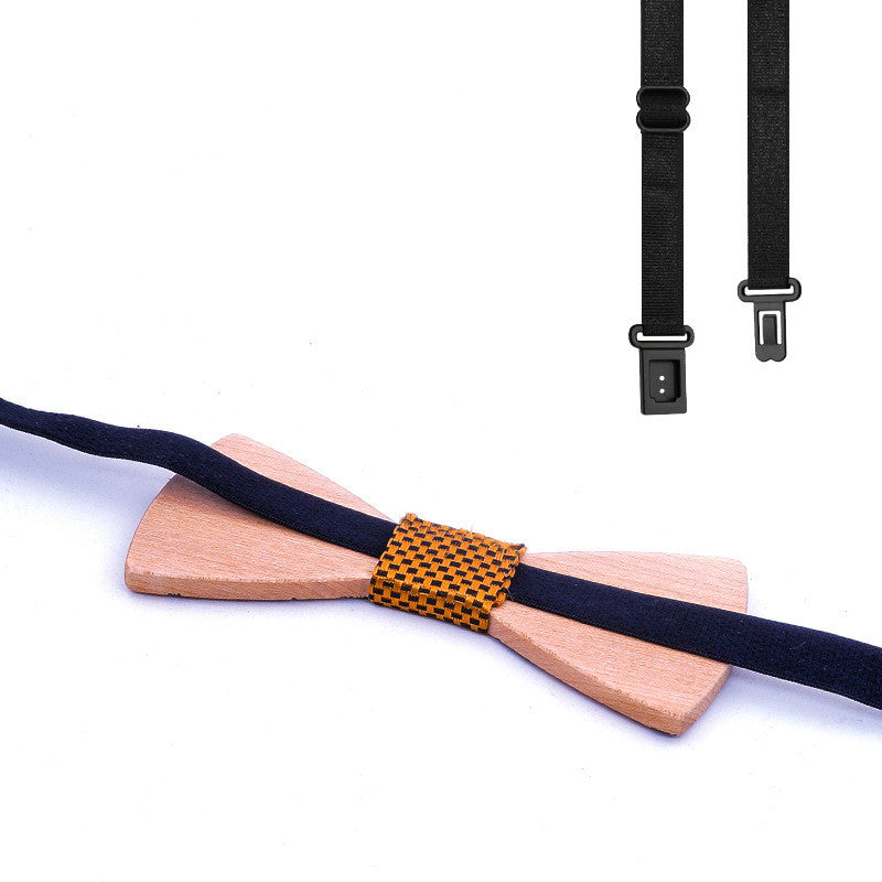 Christmas gift elk design wooden bow tie - ARCHSHOPE