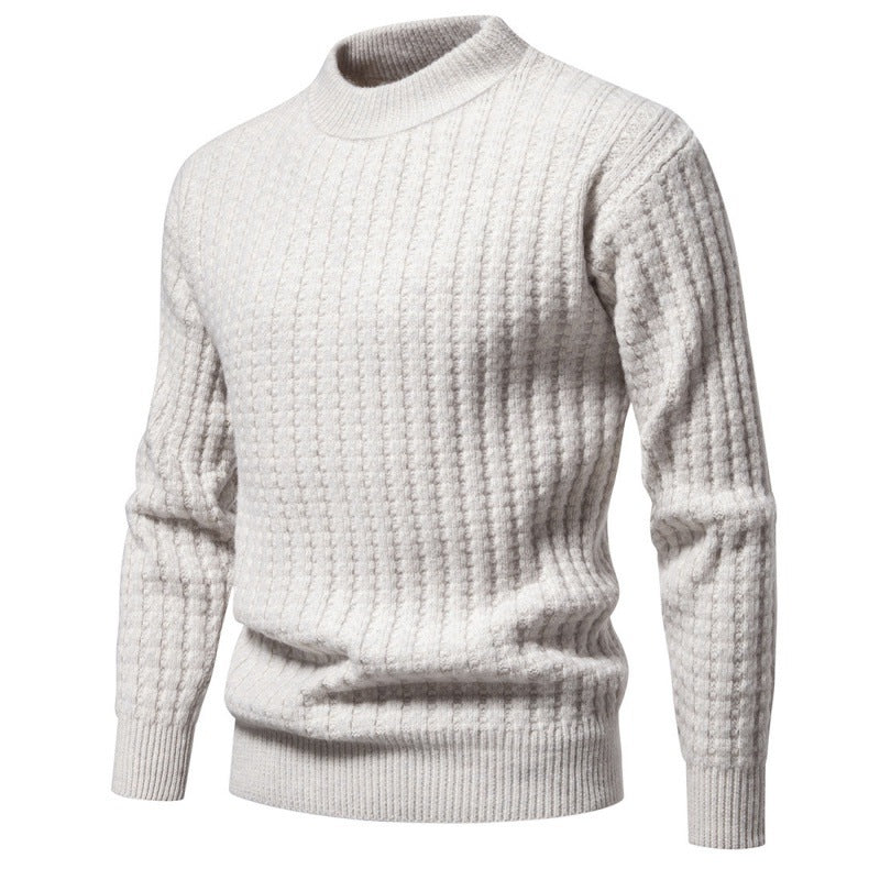 Herbst Herren Strickwaren Einfarbig Rundhals Mode Pullover