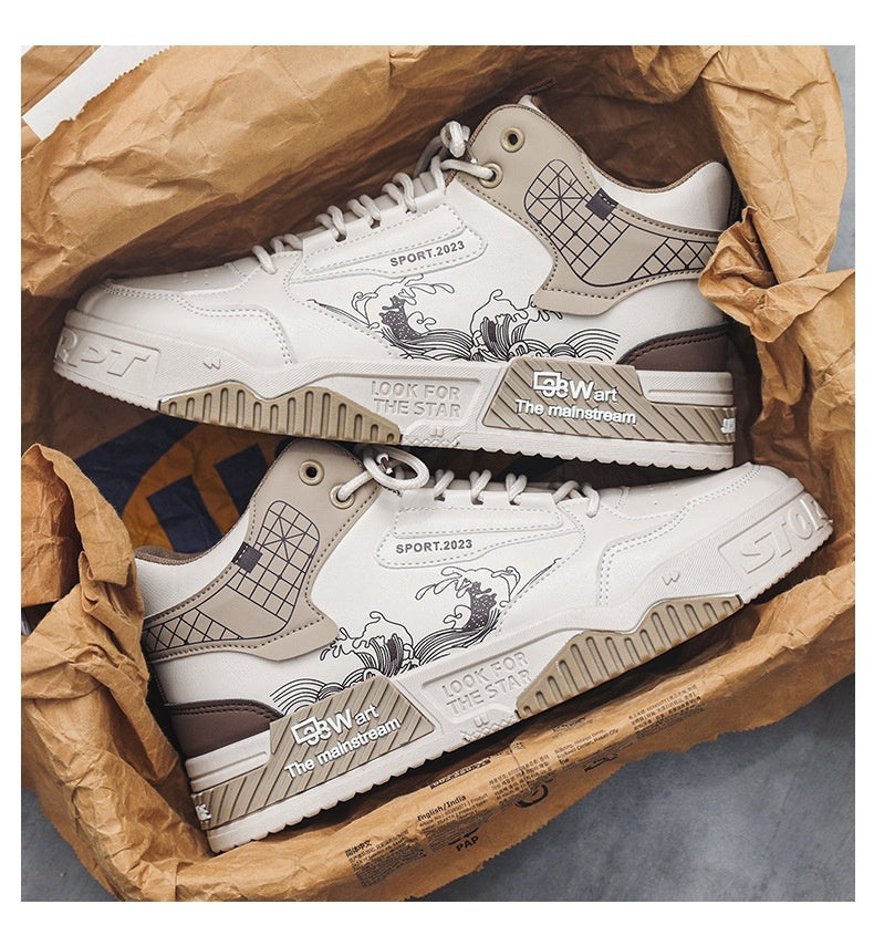 Herrenschuhe Erhöhte Easy Wear Borad Schuh Sommer Casual Sports High-Top Trendy Schuhe