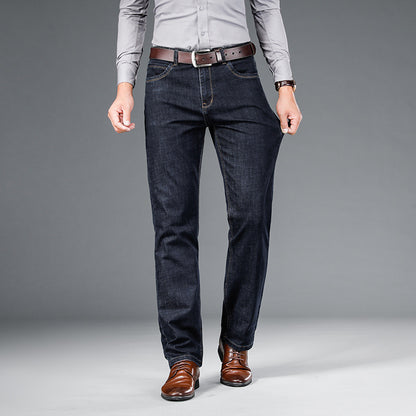 Lockere, gerade Business-Jeans mit verwaschenem Schnitt