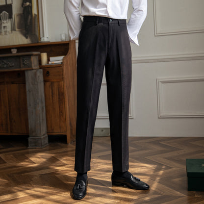 Pantalon de costume décontracté pour homme, slim et polyvalent