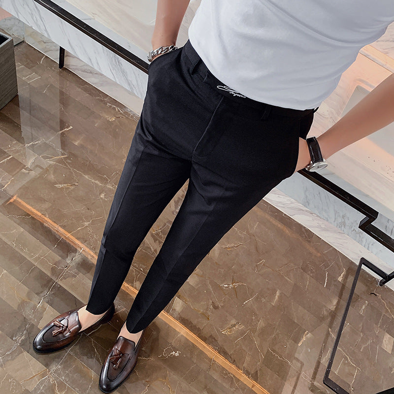Bestickte neue Slim Casual Westernhose für Herren