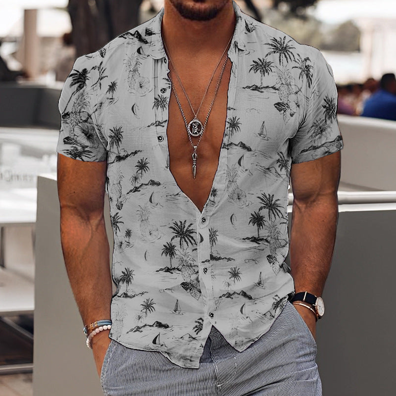 3D Personalisiertes Druck T-Shirt Sommer Lose Kurzarm Revers Shirt Lässige Streetwear Kleidung Für Männer