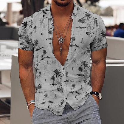 3D Personalisiertes Druck T-Shirt Sommer Lose Kurzarm Revers Shirt Lässige Streetwear Kleidung Für Männer