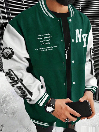 Men's Cardigan Baseball Uniform Jacket Coat - ARCHSHOPE