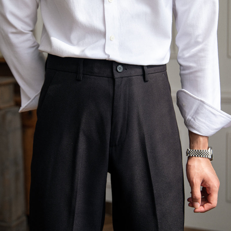 Pantalon de costume décontracté pour homme, slim et polyvalent
