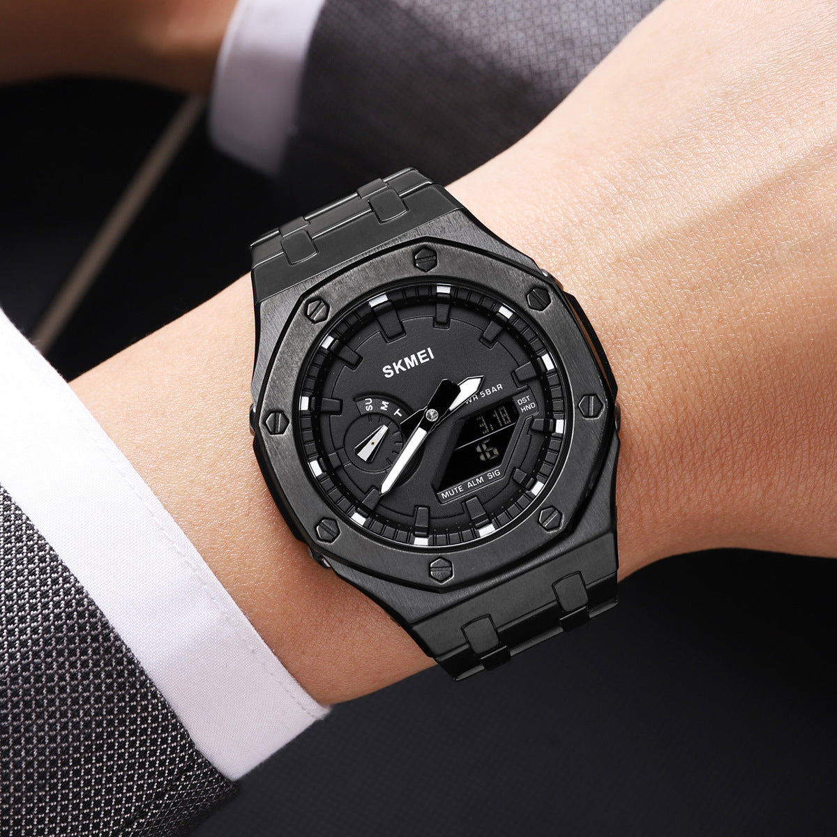 Men's Creative Multifunction Dual-Display Business Electronic Watch - ARCHSHOPE