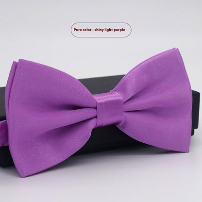 Men's Solid Color Formal Wear Wedding Business Casual Groom Groomsman Bow Tie - ARCHSHOPE