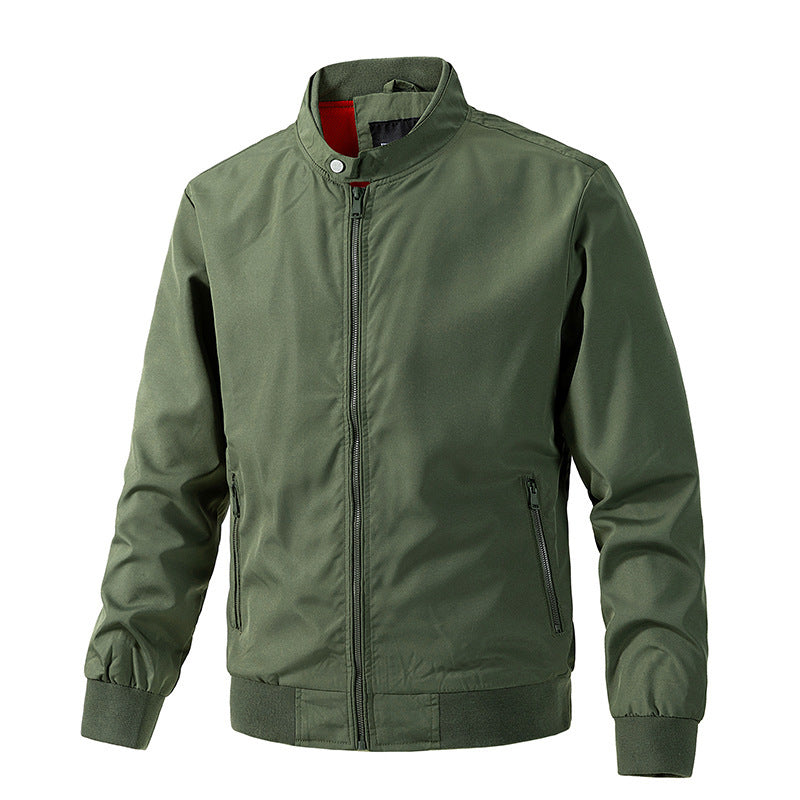 Herrenjacke, dünne Übergröße, einfache Fliegerjacke