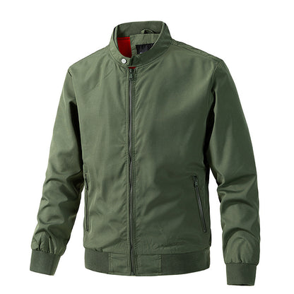 Herrenjacke, dünne Übergröße, einfache Fliegerjacke