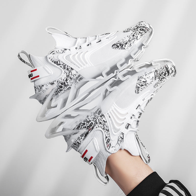 Baskets de course tendance pour hommes, chaussures de sport respirantes en maille, chaussures de marche antidérapantes