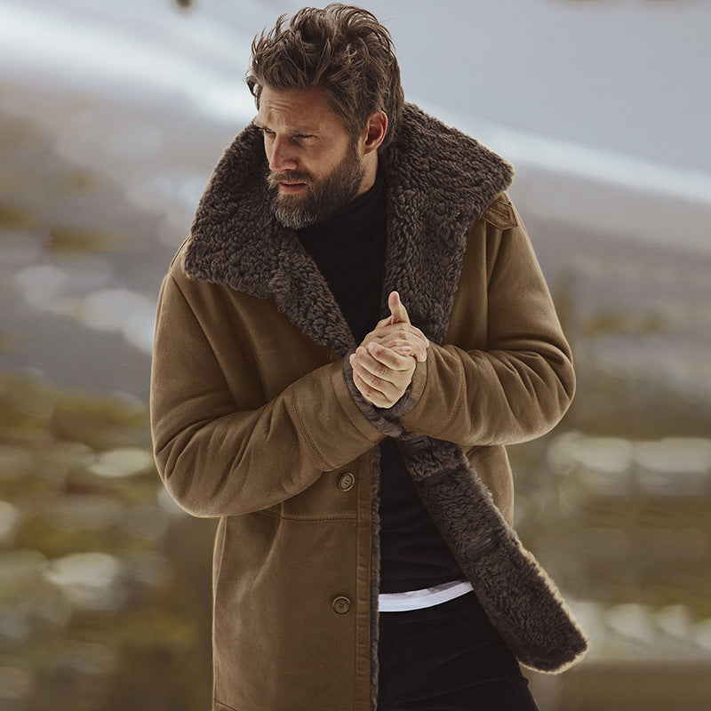 Warm mid-length men's coat - ARCHSHOPE