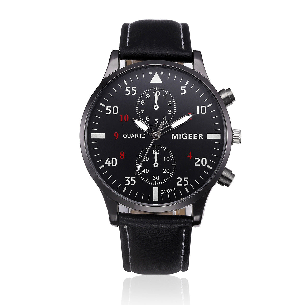 MIGEER Retro Design Men Watches Casual PU Leather Band Analog Alloy Quartz Wrist Watch Relogio masculino montre homme Clock New - ARCHSHOPE