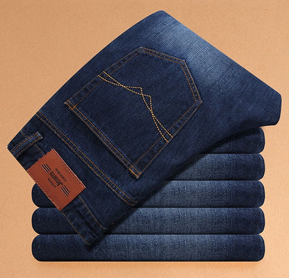 Jeans droits coréens pour hommes, pantalons en denim pour hommes