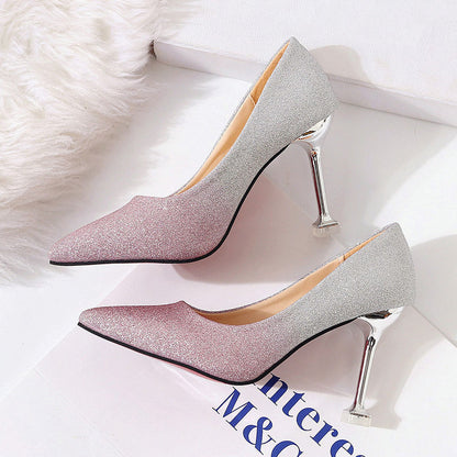 Gradient Sexy Pointed French Stiletto High Heels - ARCHSHOPE