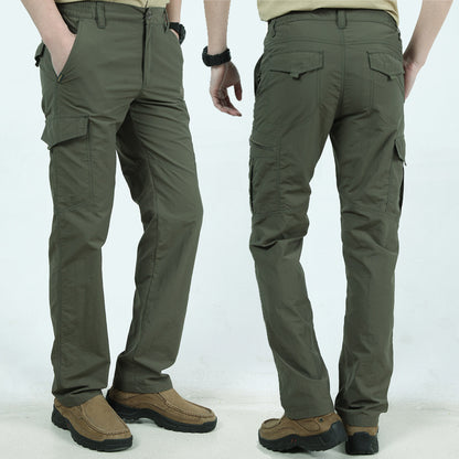Pantalon cargo ample grande taille à poches multiples