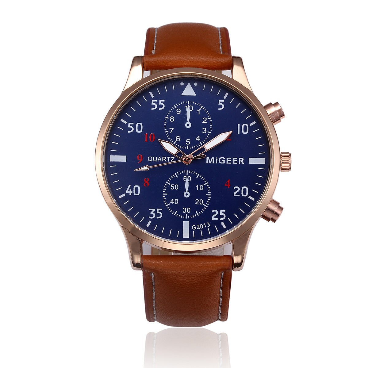 MIGEER Retro Design Men Watches Casual PU Leather Band Analog Alloy Quartz Wrist Watch Relogio masculino montre homme Clock New - ARCHSHOPE