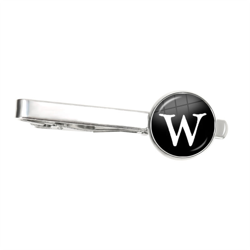 Letter Tie Clip Decoration With French Shirt - ARCHSHOPE
