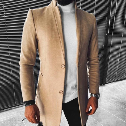 Doppelseitiger Wollmantel Herrenjacke Mantel