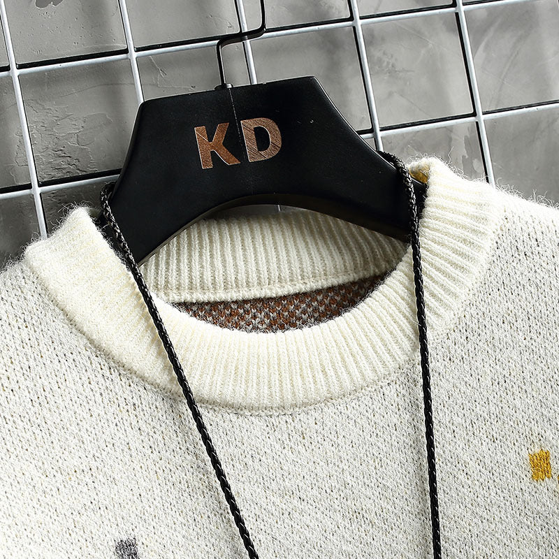Dicker Pullover Herren Halbrollkragenpullover