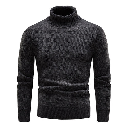Pull à col roulé extérieur pour homme