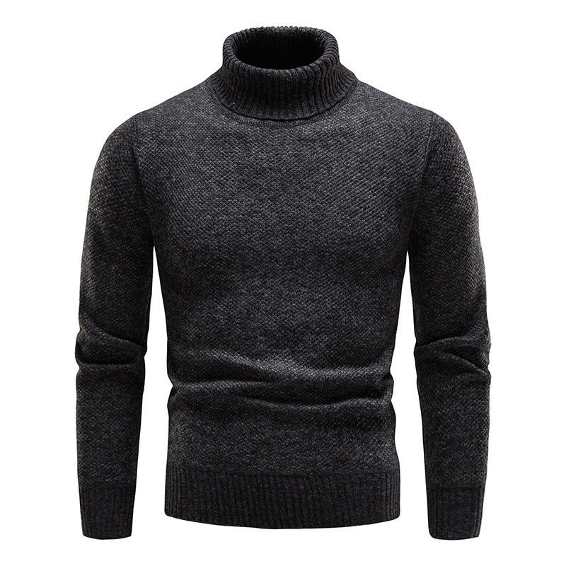 Pull à col roulé extérieur pour homme