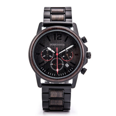 Csutomize Engrave logo Wood Watches for Mens DODO DEER Timer Luxury Chronograph Wristwatch Male Wriswatch Auto Date - ARCHSHOPE