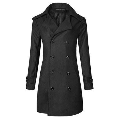 Zweireihiger mittellanger Trenchcoat in Übergröße