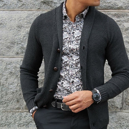 Herren Strickjacke Einreihiges Pulloveroberteil