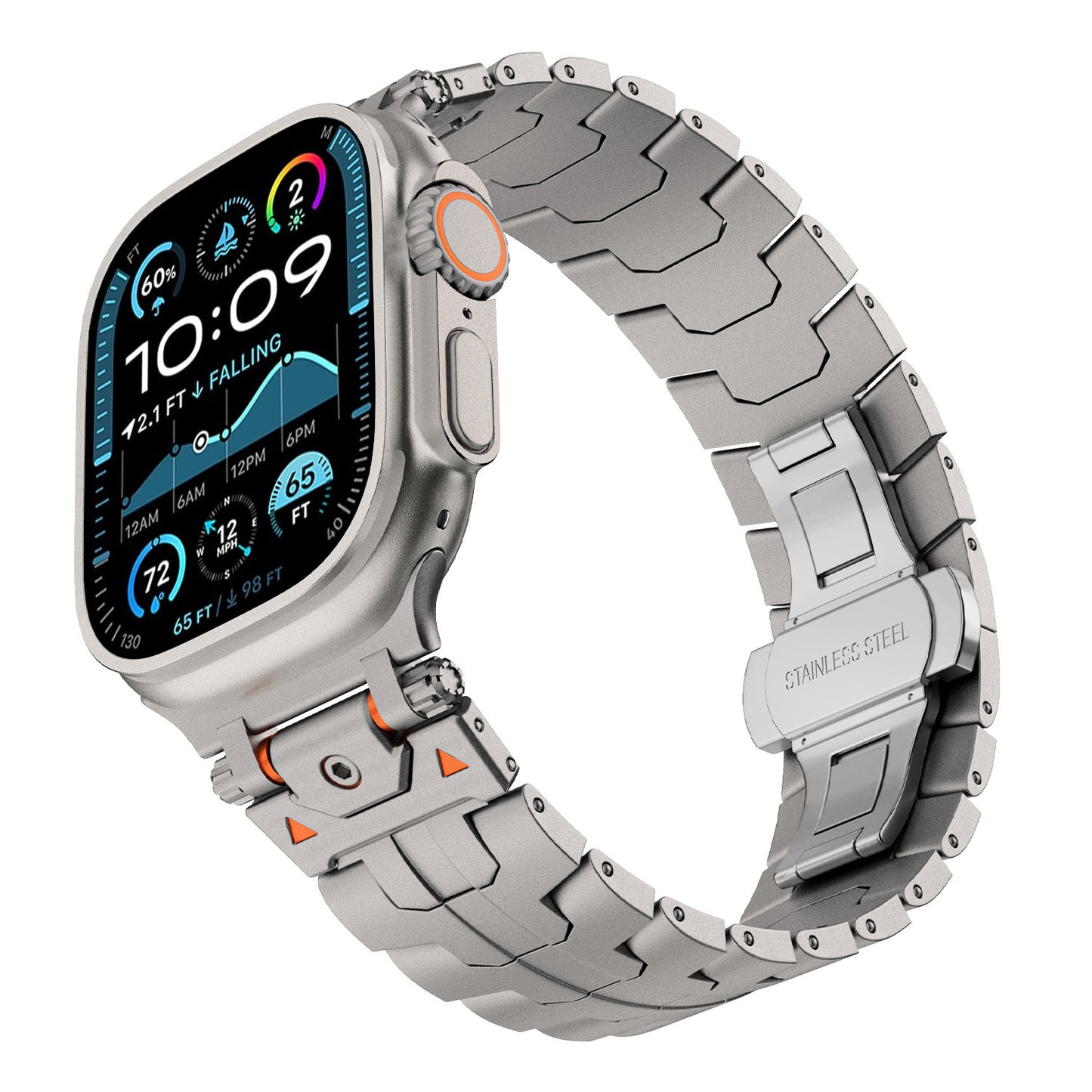 Mens Simple Versatile Stainless Steel Strap For Watch Ultra - ARCHSHOPE