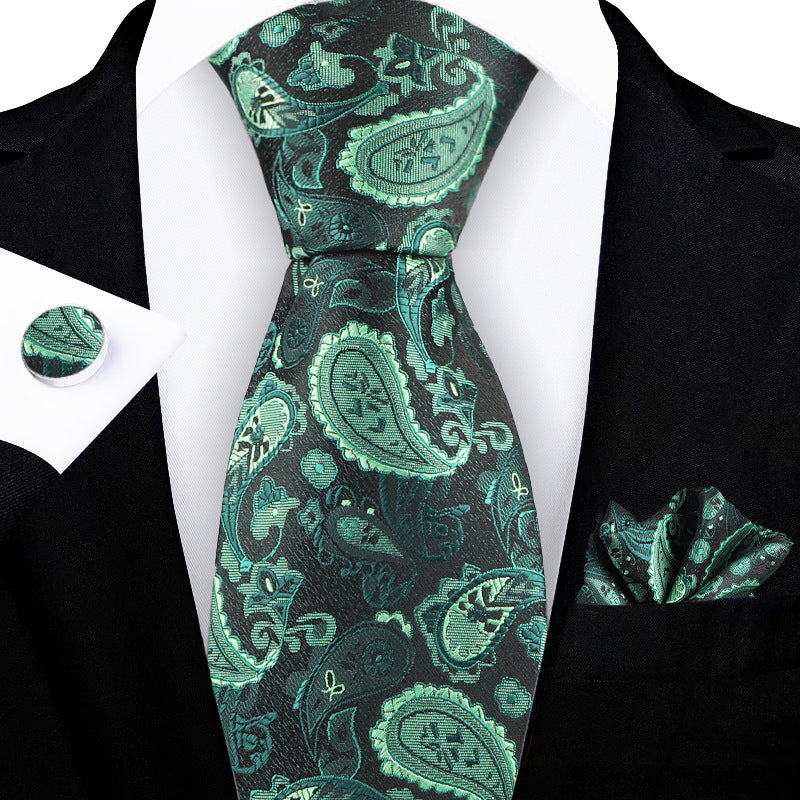 Jacquard-embroidered Cashew Flower Tie - ARCHSHOPE