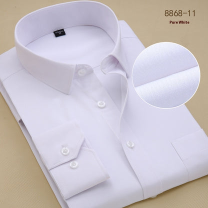 Herren Hemd Schwarz Langarmhemd Business Slim Fit