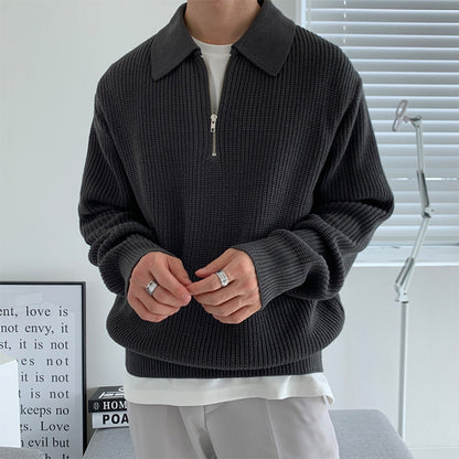 Manteau pull à manches longues de couleur unie