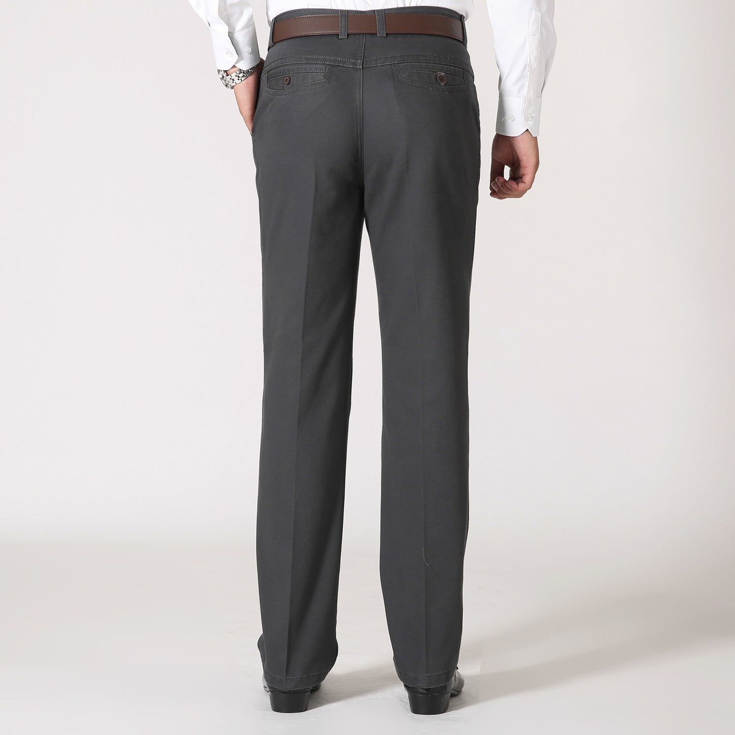 Herbst und Winter Herren Baumwolle Business Casual Herrenhosen mittleren und alten Alters lose gerade Werkzeug lange Hosen Papa