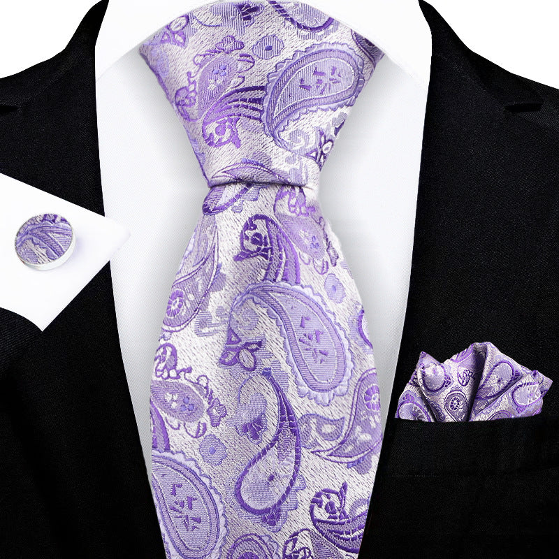 Jacquard-embroidered Cashew Flower Tie - ARCHSHOPE