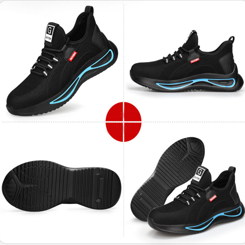 Chaussures de sécurité à embout d'acier pour hommes, baskets de travail antidérapantes et indestructibles