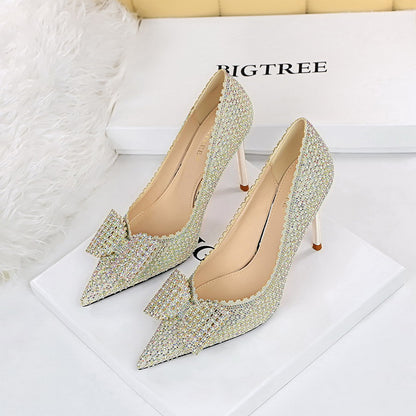 Sweet Women''s Princess Wedding Shoes Thin High Heels Shallow Mouth - ARCHSHOPE