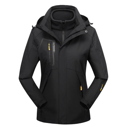 Winter Outdoor Drei-in-Eins-Mantel Warmhaltende Baumwollkleidung Shell-Jacke Baumwollgepolsterter Mantel Für Männer Und Frauen