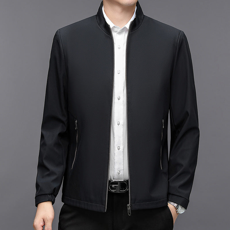 Stehkragen Herren Freizeitjacke mittleren Alters
